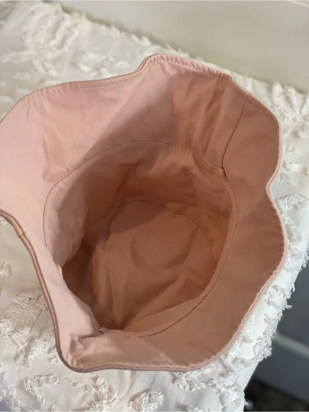 Source Unknown Pink Butterfly Embroidered Kids Bucket Hat